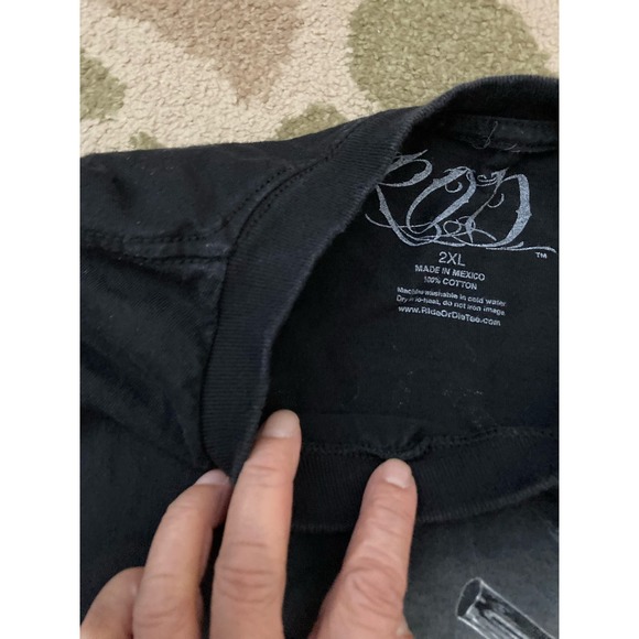 Ride or die t- shirt men’s black motorcycle highway to hell size 2xl - Picture 4 of 4